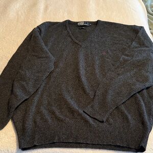 Polo by Ralph Lauren Dark Gray V-Neck Sweater
